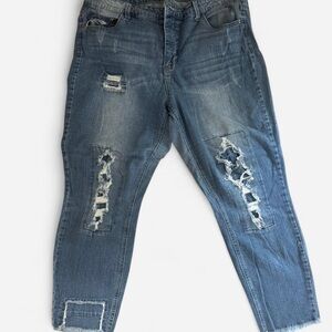 Vanilla Star Distressed Blue Boyfriend Jeans